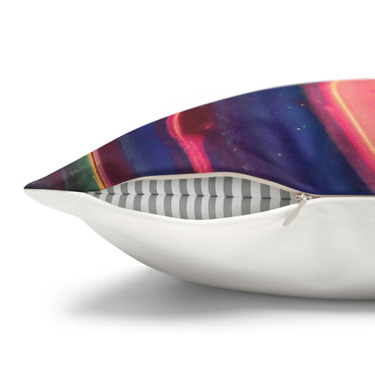 Abstract Wavy Stars Faux Suede Square Pillowcase — Decorative Throw Pillow Cover