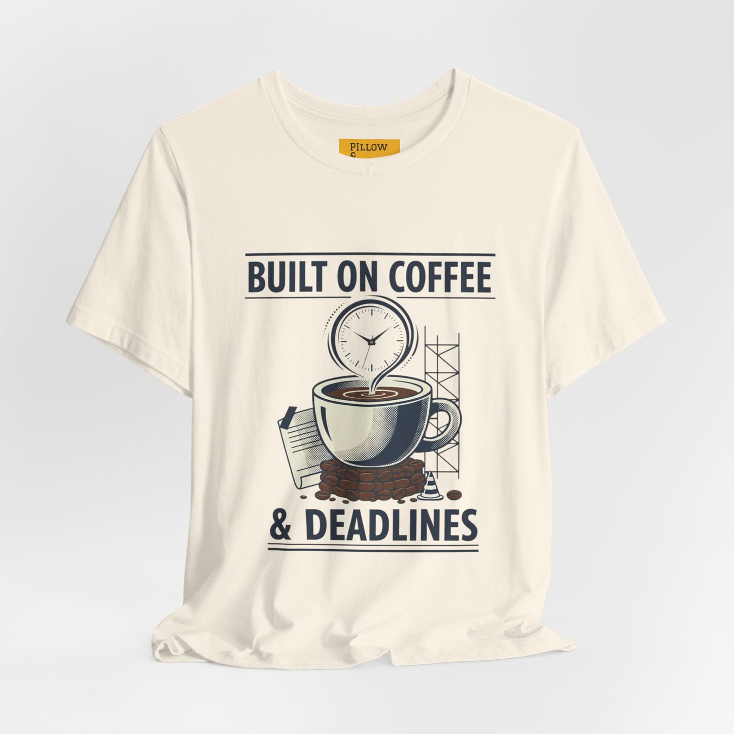 Built on Coffee & Deadlines T-Shirt | coffee aesthetic, caffeine quotes