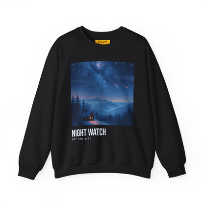 Off the Grid Night Watch - Winter Cabin Sweatshirt